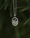 North Star Mountain Landscape Necklace with Cubic Zirconia Sterling Silver